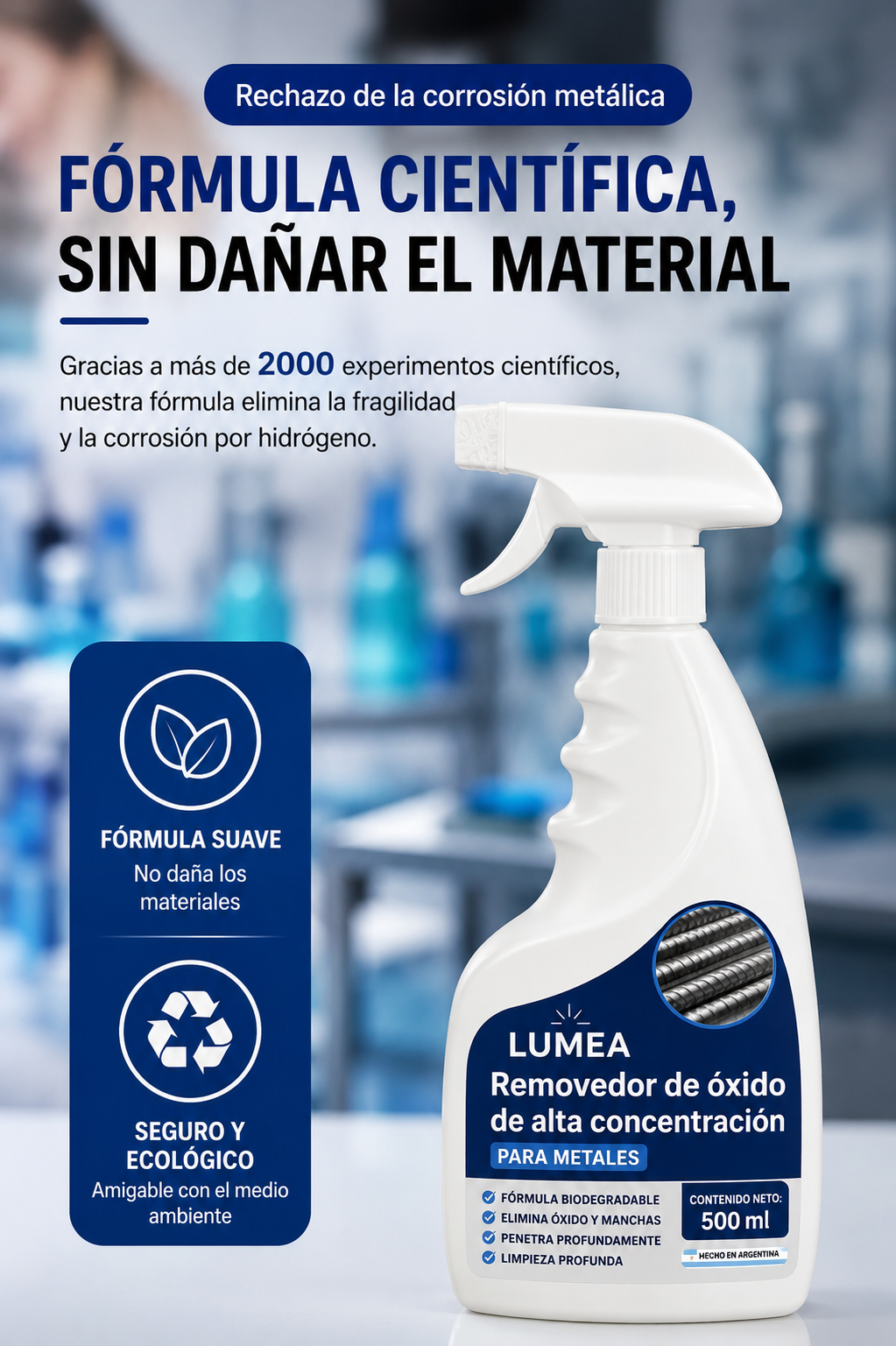 LUMÉA™ RustOff - Removedor de Óxido Profesional para Metales